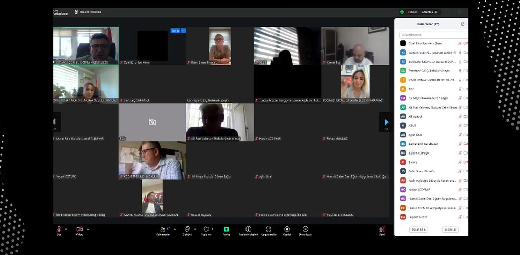 Konak'ta okul müdürleriyle çevrim içi planlama ve değerlendirme toplantısı gerçekleştirildi
