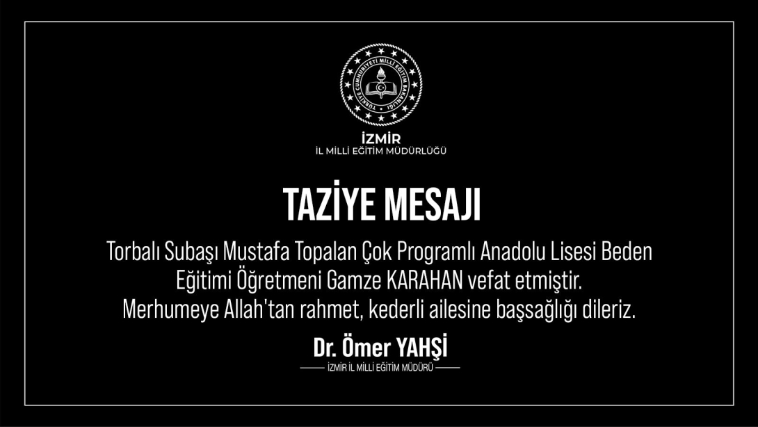 Torbalı'dan üzücü haber: Öğretmen Gamze Karahan hayatını kaybetti