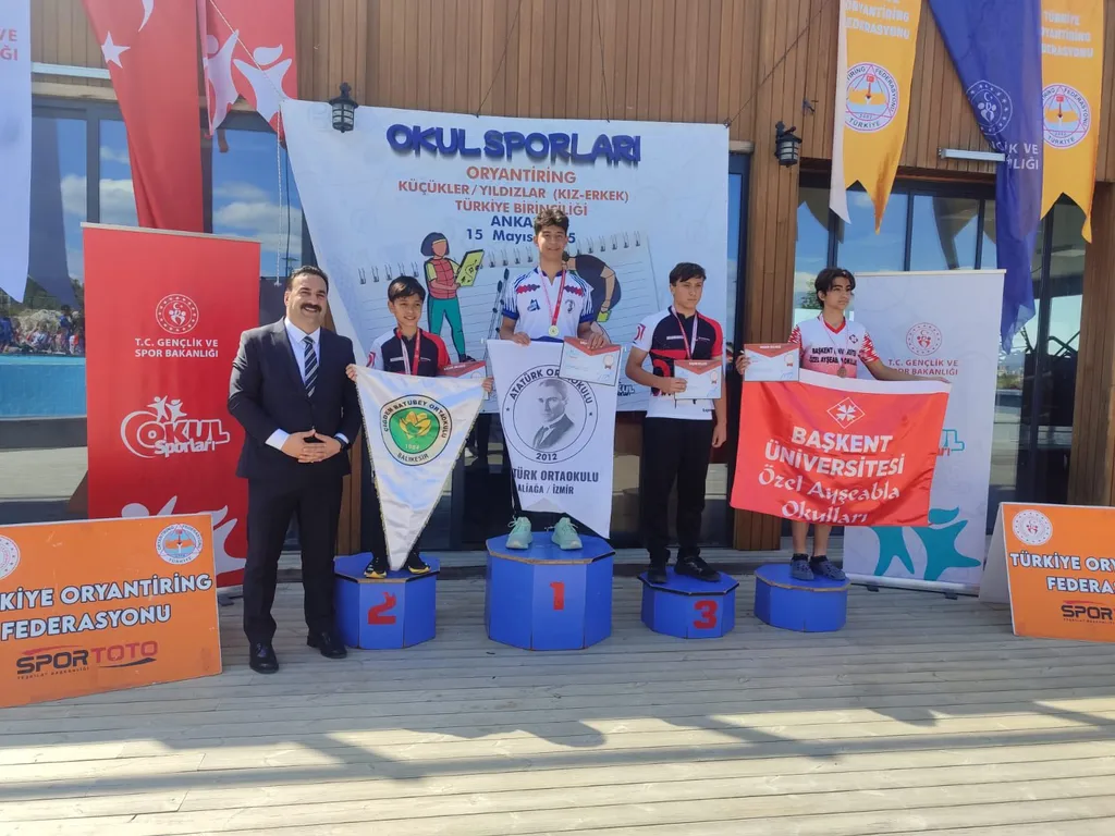 Aliağa Atatürk Ortaokulu Oryantiring Takımları Türkiye Şampiyonasında büyük başarı elde etti