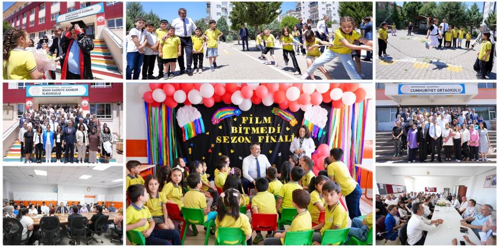 Bakan Tekin çocuklarla oyun oynadı