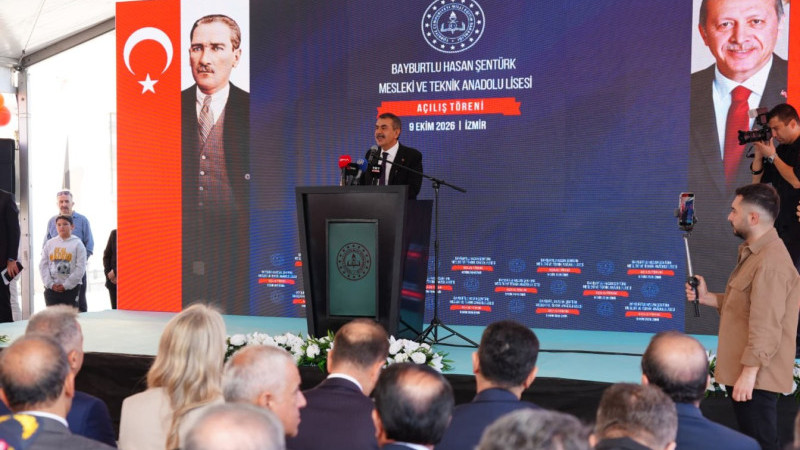 Dikili’de eğitime dev yatırım: Bayburtlu Hasan Şentürk MTAL Bakan Tekin’in katılımıyla açıldı